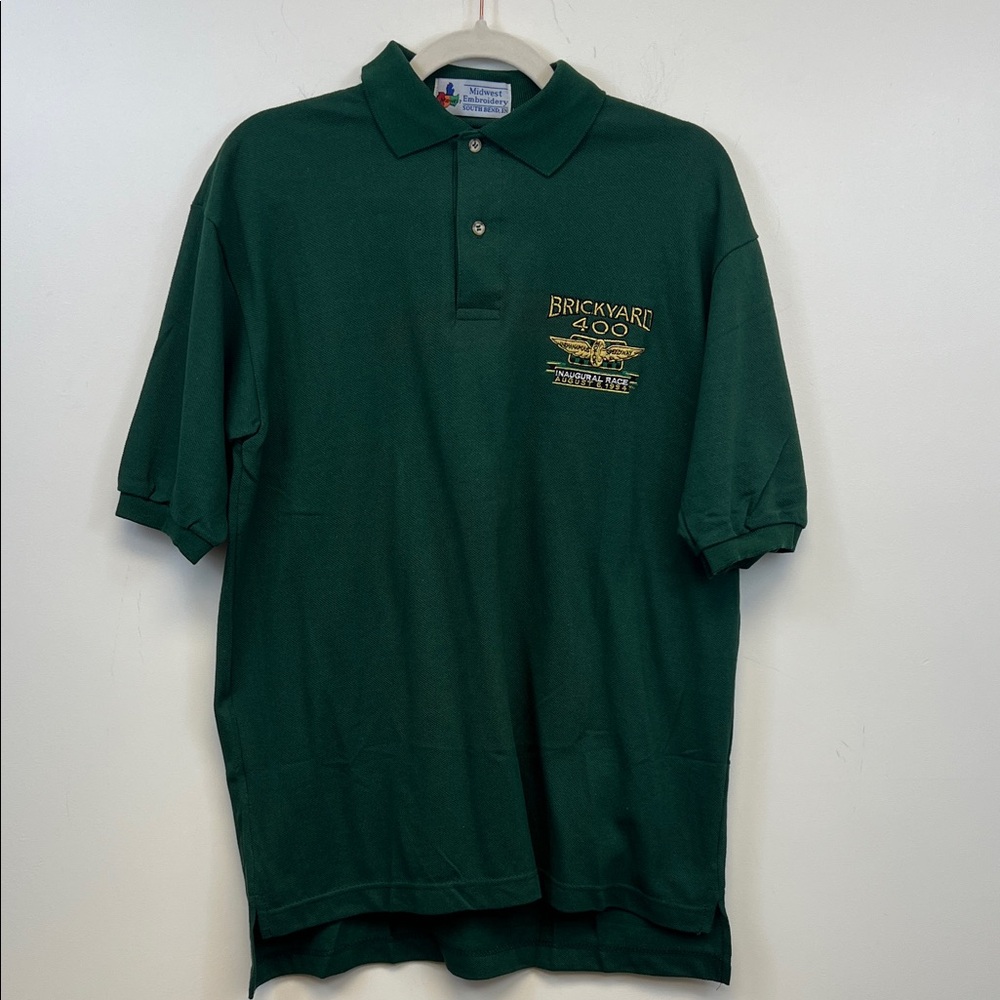Midwest Embroidery Men's Vintage Brickyard 400 Inaugural Race 1994 Polo Size M